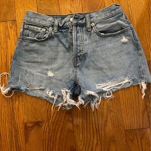 We The Free denim shorts in light blue wash
